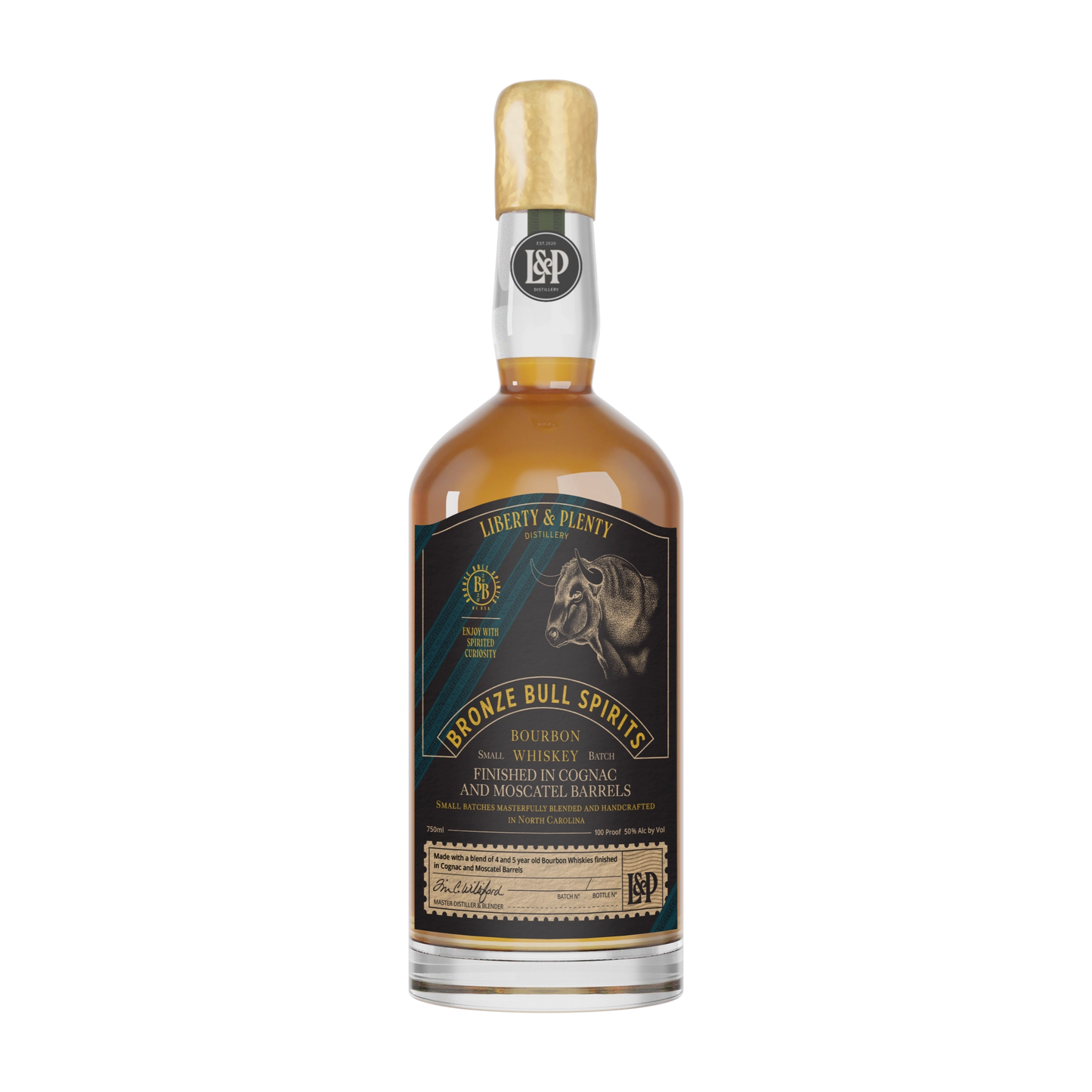 Bronze Bull Bourbon Batch #6 Finished in Cognac and Moscatel Barrels