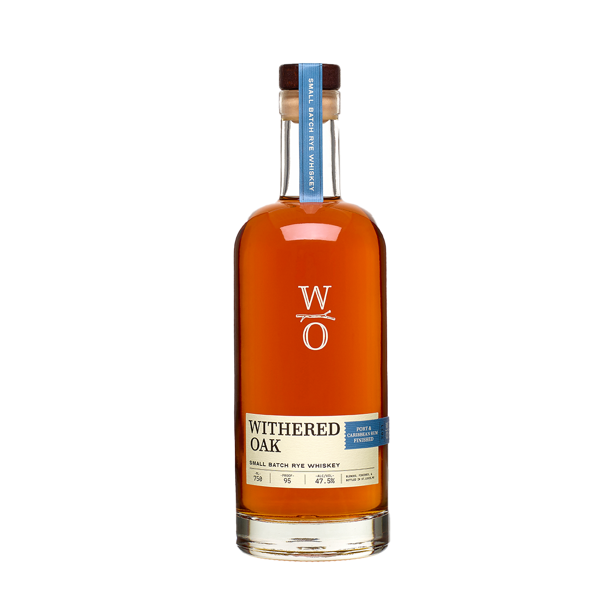 Withered Oak Small Batch Rye Whiskey Port & Caribbean Rum Finished