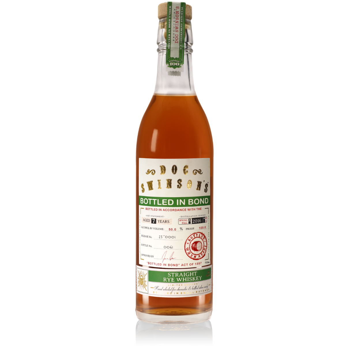 Bottled In Bond Rye