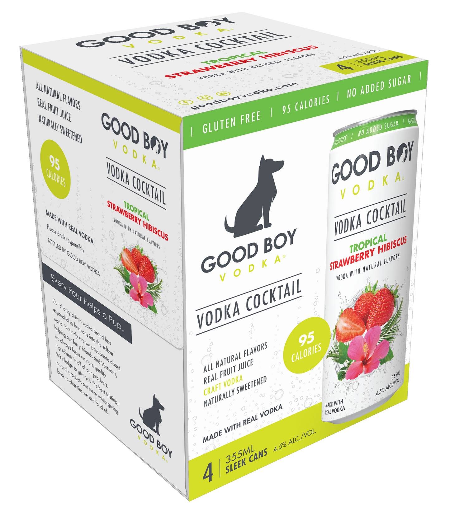 Good Boy Seltzer - Tropical Strawberry Hibiscus 4pk